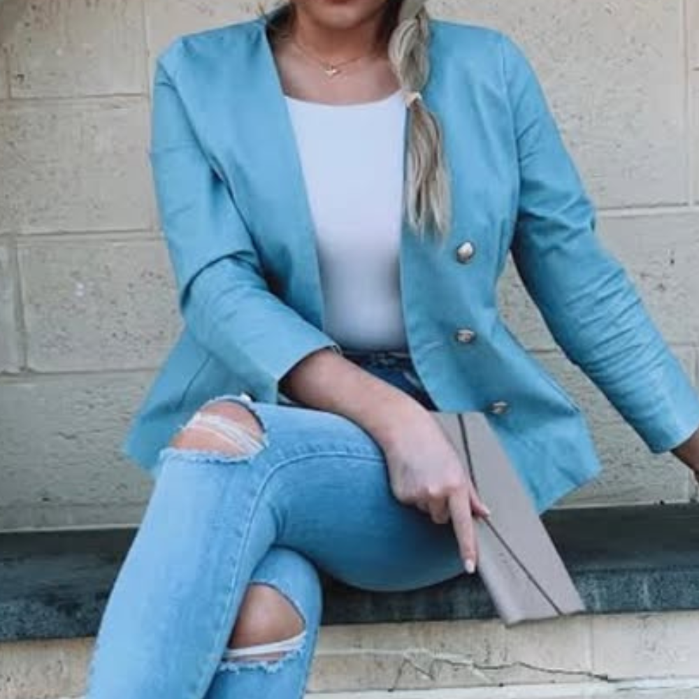 Casual Chic Blazer mit Knöpfen